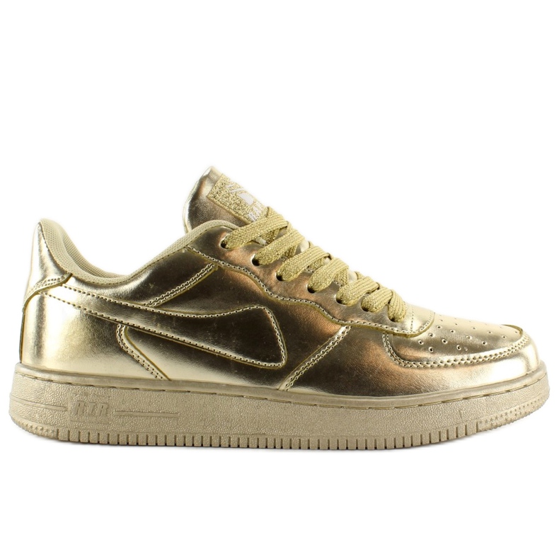 Tênis esportivo cores loucas B731 Ouro dourado