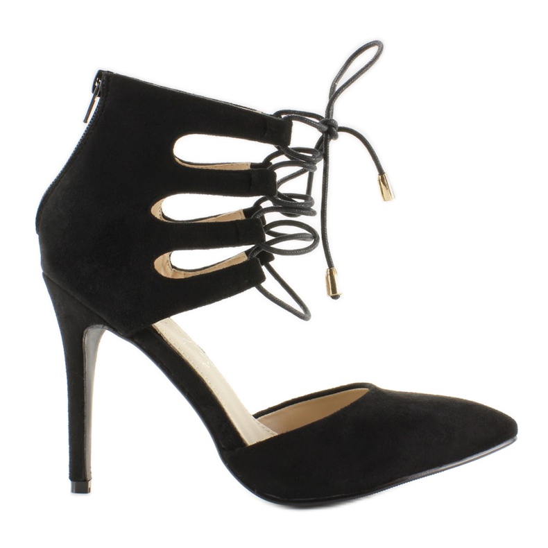 Sapatilhas de camurça amarradas no tornozelo Preto