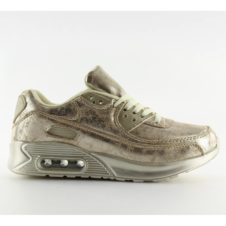 Sapatos de esportes de ar lavados 1-7 Gold dourado