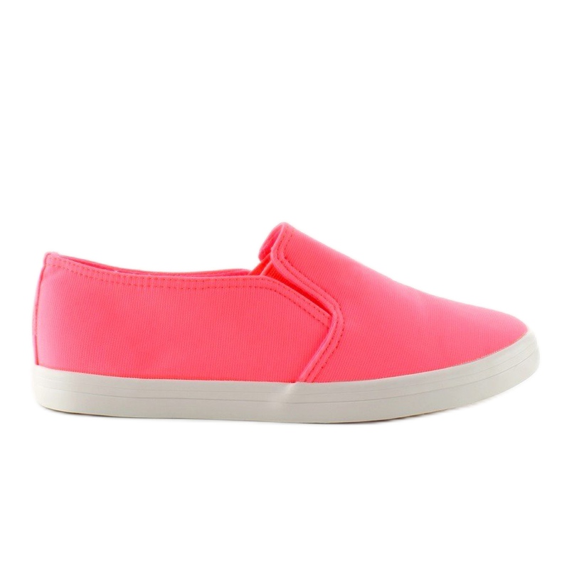 Tênis slip-on de material 1-98 ROSE- Vermelho rosa