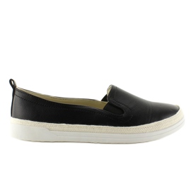 Slip-on com cordão de linho Z-7 Preto