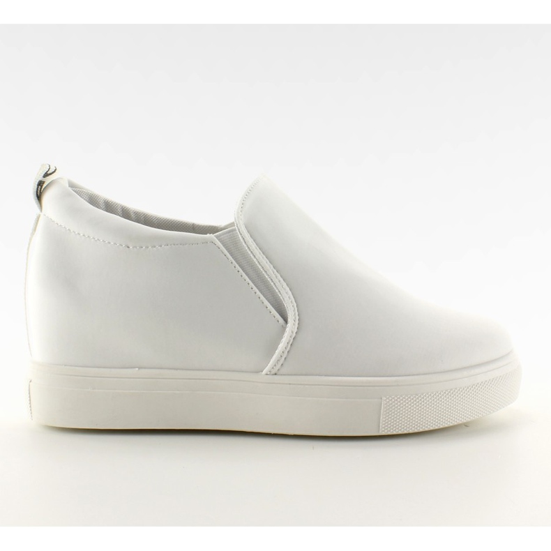 Slip-on em cunha de tecido 6-6 Branco