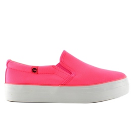 Slipons em uma sola dupla GF-41 Vermelho Fluorescente rosa