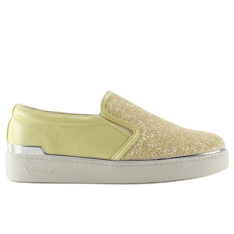 Elegante elegante slipony 788-26 Amarelo