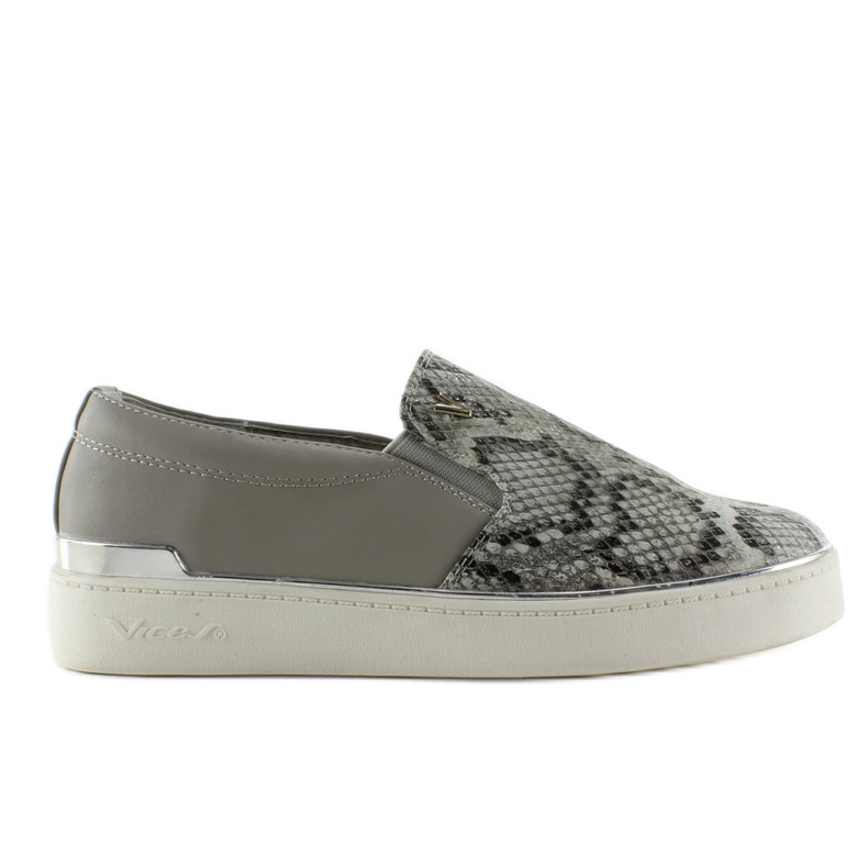 Tênis slip-on com estampa de cobra 787 Grey cinza Tênis slip-on com estampa de cobra 787 Grey cinza