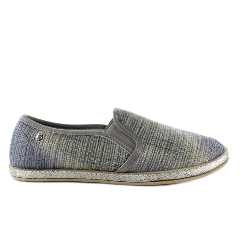 Tênis estilo slip-on cinza com sombreamento azul Tênis estilo slip-on cinza com sombreamento azul