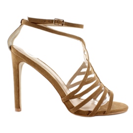 Sandálias de Salto Alto Hp-5H5639 marrom