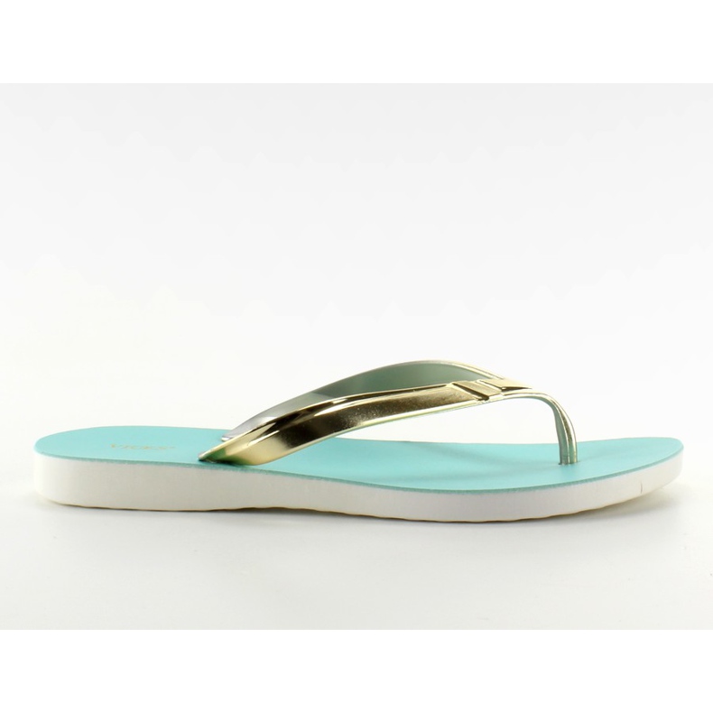 Flip-flops chinelos cinto de ouro PT79 L.BLUE amarelo azul branco