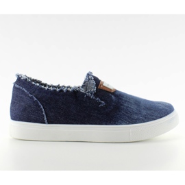 Denim slip-on com NB22 Blue patch azul