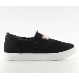 Jeans slip-on com patch NB22 Black preto