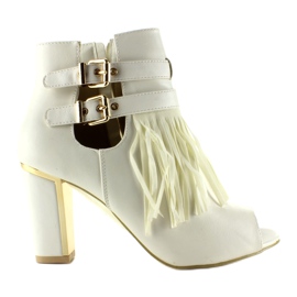Botas abertas com franjas AL12 Branco