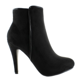 Botas de salto alto de camurça SAS-8F8534 Preto