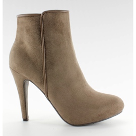 Saltos altos de camurça SAS-8F8534 marrom