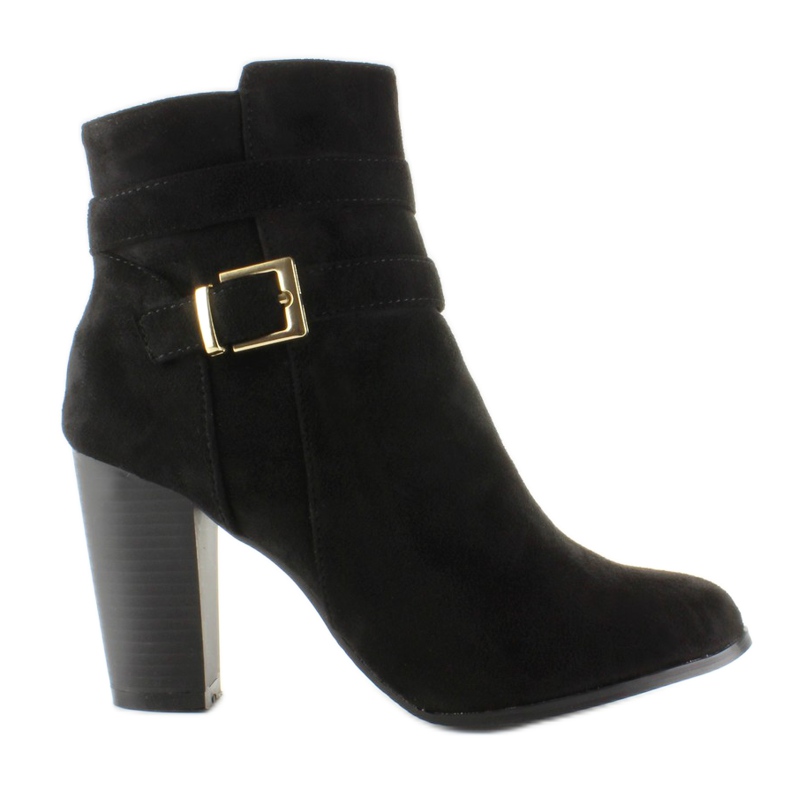 Botas de salto alto em camurça SQ06 Preto Botas de salto alto em camurça SQ06 Preto