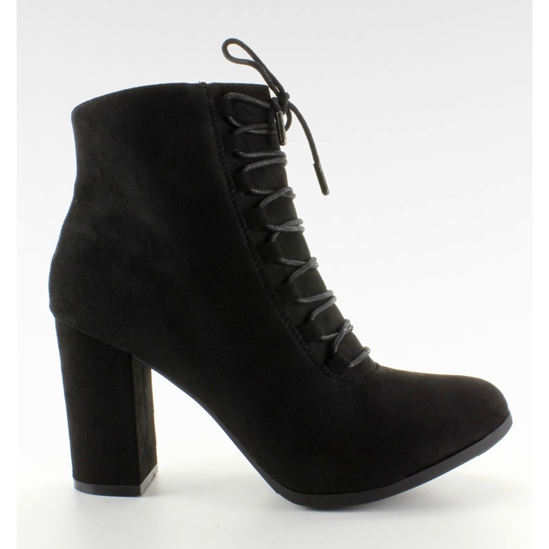 Botas de salto largo de camurça preta NC16 preto