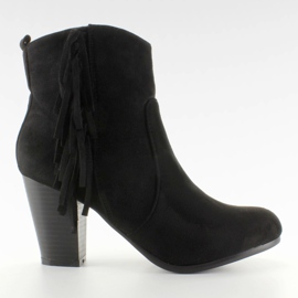 Botas de cowboy de camurça LM-655 Black preto