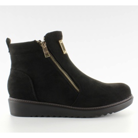Botins de camurça com ouro GG-32 Black preto Botins de camurça com ouro GG-32 Black preto