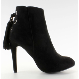 Botas de franjas com borla 66-217 Preto