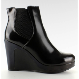 Botas pretas de Jodhpur na cunha Preto Botas pretas de Jodhpur na cunha Preto