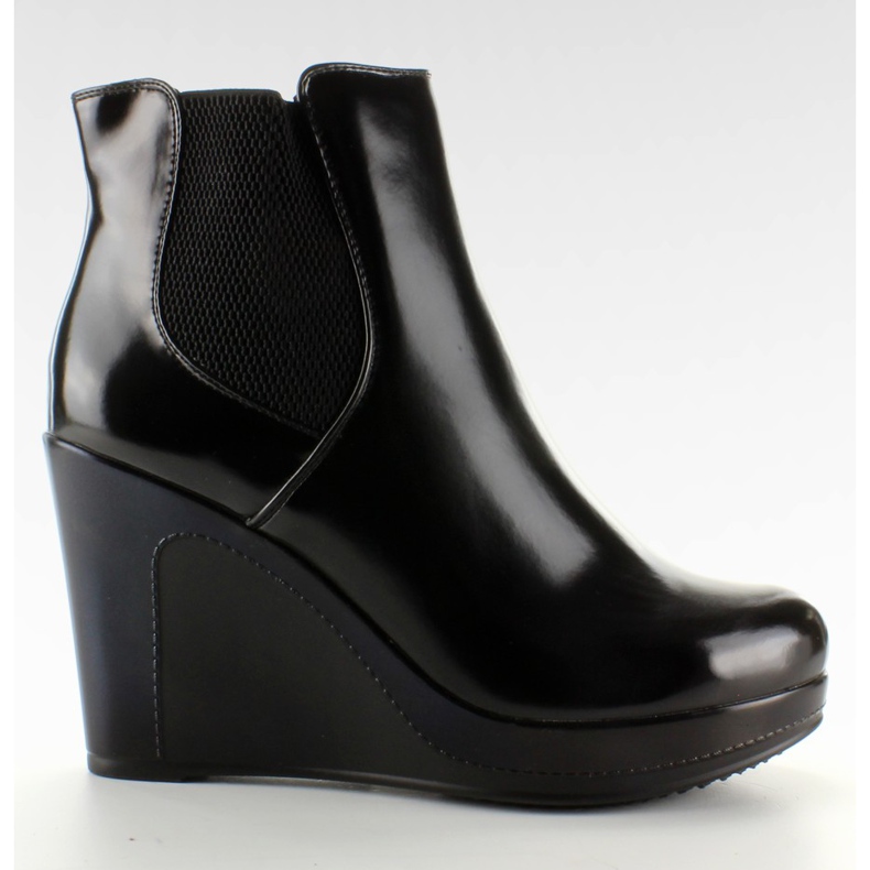 Botas pretas de Jodhpur na cunha Preto