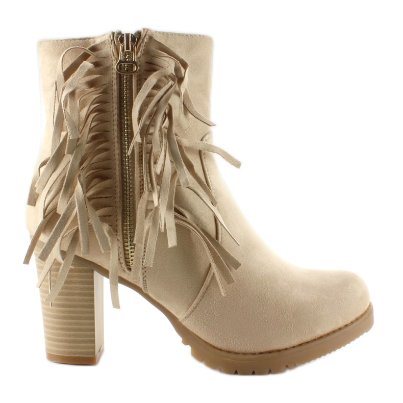 Lindas botas com franjas H502 bege