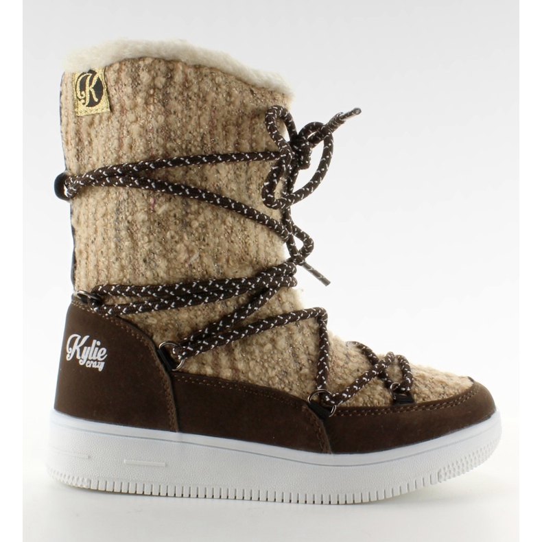 Botas de neve eskimo infantil bege