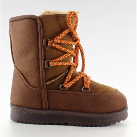 Botas de neve de camelo para crianças marrom