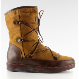 Meia botas camurça K1650002 camelo castanho
