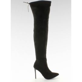 Botas de cano alto em camurça com AZ-2 Preto Botas de cano alto em camurça com AZ-2 Preto