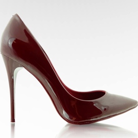 Liso salto alto envernizado E396 D. Vermelho Liso salto alto envernizado E396 D. Vermelho