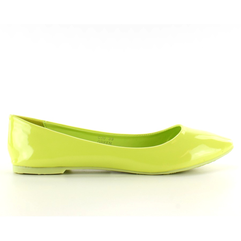 Bailarinas verdes C30 lisas e envernizadas