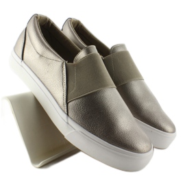 Tênis slip-on com borracha NB72P Gun Color amarelo