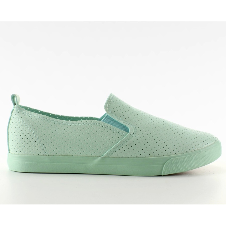 Levemente perfurado L. Verde slip-on