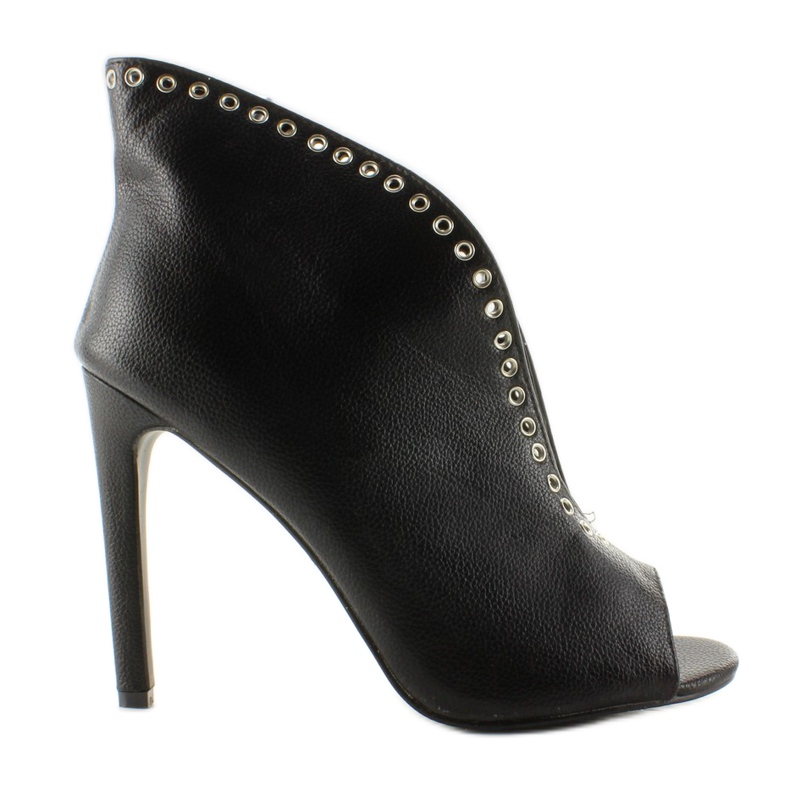 Botins stilettos com tachas HP-36 preto