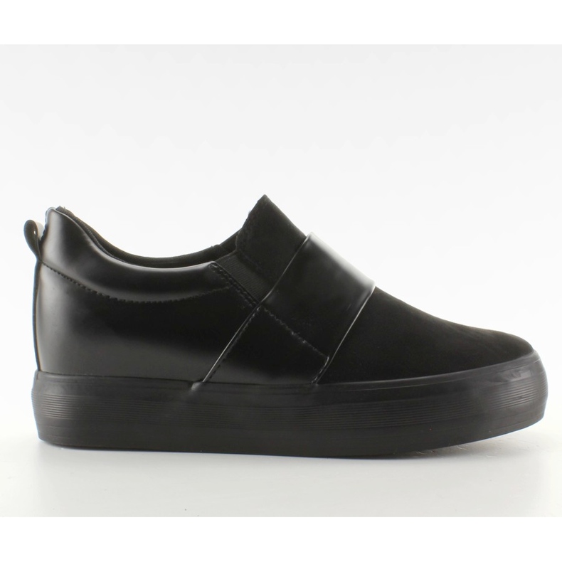 Slipony em cunha escondida 2018-18 Black preto