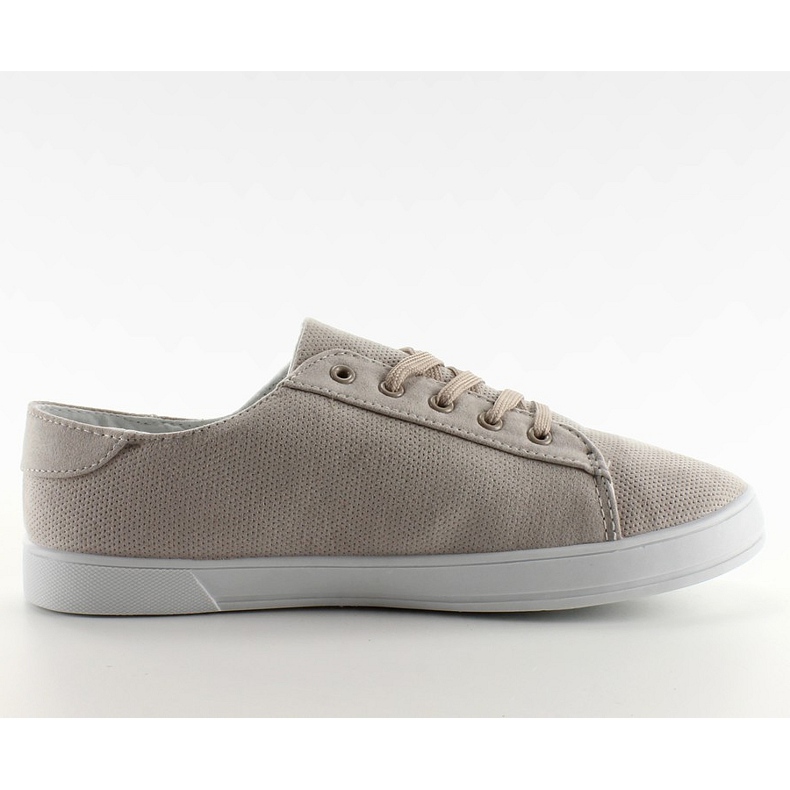 Tênis femininos de tecido B779 L. Grey cinza
