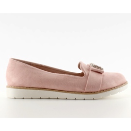 Mocassins de camurça pastel T245 Rosa