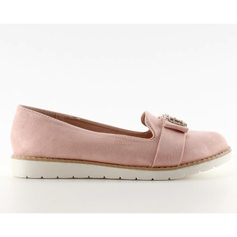 Mocassins de camurça pastel T245 Rosa