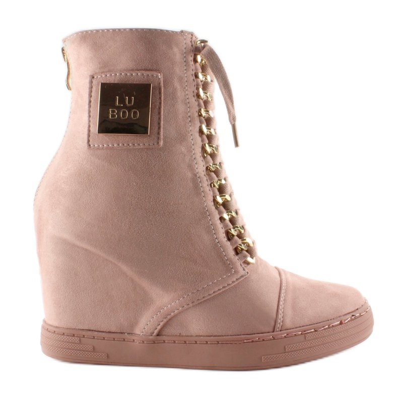 Tênis com cadarço com placa B-2 Pink rosa