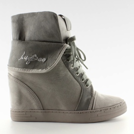 Tênis de camurça B12-22 Cinza