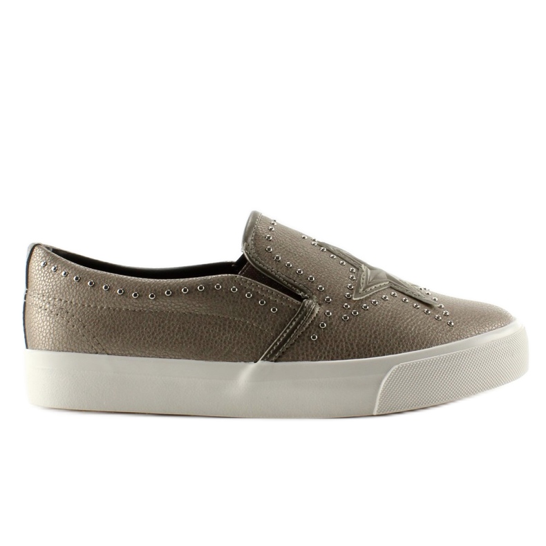 Slipony com champanhe estrela elegante BL89p cinza multicolorido