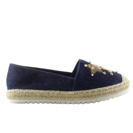Alpercatas de lona com tachas CV-353 Dk. Azul azul marinho