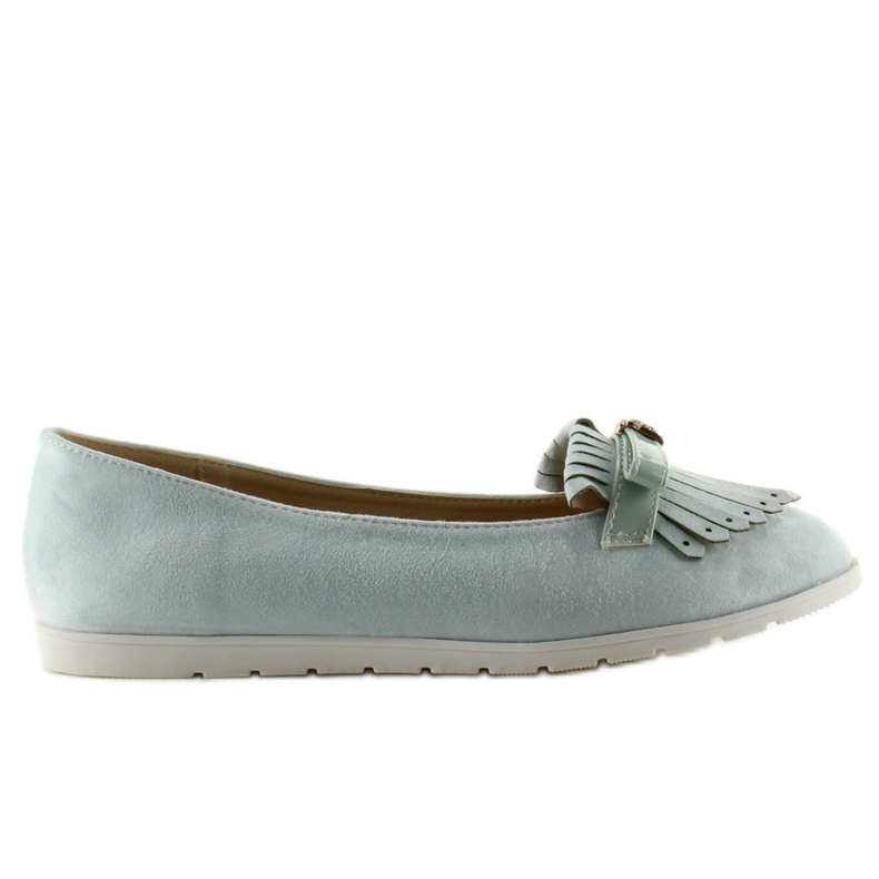 Mocassim pastel com franjas azuis T261 azul Mocassim pastel com franjas azuis T261 azul