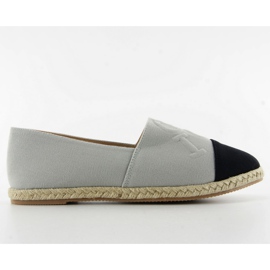 Esapdriles com letras em relevo T267 Cinza preto Esapdriles com letras em relevo T267 Cinza preto