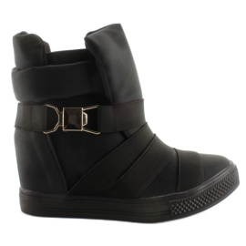 Tênis com listras de borracha AF24 preto Tênis com listras de borracha AF24 preto