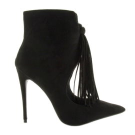 Botas abertas com franjas 5035 Preto