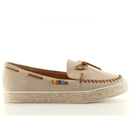 Mocassins com contas coloridas 2057Bege Mocassins com contas coloridas 2057Bege