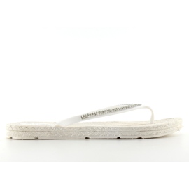 Chinelos de borracha como alpargatas ls069 branco