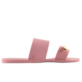 Chinelos elegantes meliski KM123 D. pêssego rosa