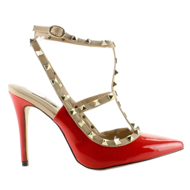 Pregos com tachas Valentina 1166 vermelho Pregos com tachas Valentina 1166 vermelho